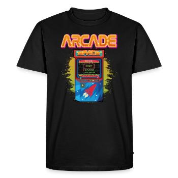Arcade Machine Player Video Game Games Streamer - Men's Premium Organic T-Shirt - black - Front - Nico (187cm)