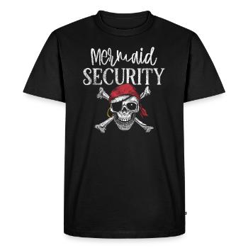 Mermaid Sécurité Pirate Père Frère Papa - T-shirt Premium bio Homme - noir - Devant - Nico (187cm)