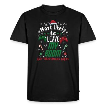 Noël Gamer Gaming Dire Drôle Humour Noël - T-shirt Premium bio Homme - noir - Devant - Nico (187cm)