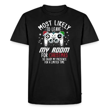 Noël Gamer Gaming Dire Drôle Humour Noël - T-shirt Premium bio Homme - noir - Devant - Nico (187cm)