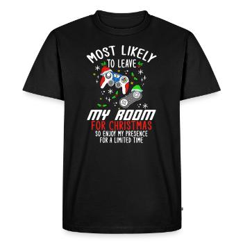Noël Gamer Gaming Dire Drôle Humour Noël - T-shirt Premium bio Homme - noir - Devant - Nico (187cm)