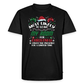 Noël Noël Gamer Gaming Dire Humour Drôle - T-shirt Premium bio Homme - noir - Devant - Nico (187cm)