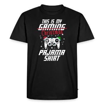 Noël Gamer Gaming Dire Humour Drôle Noël - T-shirt Premium bio Homme - noir - Devant - Nico (187cm)
