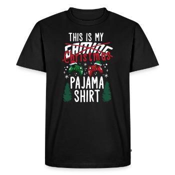 Noël Gamer Gaming Dire Humour Drôle Noël - T-shirt Premium bio Homme - noir - Devant - Nico (187cm)