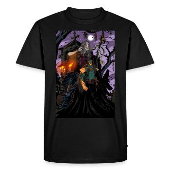 Seraphiel warrior of light - Men's Premium Organic T-Shirt - black - Front - Nico (187cm)