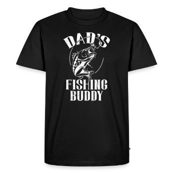 Fishing Angler Father Son Dad's Fishing Buddy - Men's Premium Organic T-Shirt - black - Front - Nico (187cm)