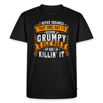 Opa Großvater Rentner Become A Grumpy Old Man - T-shirt Premium bio Homme - noir - Devant - Nico (187cm)
