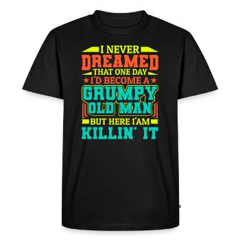 Opa Großvater Geschenkidee Become A Grumpy Old Man - T-shirt Premium bio Homme - noir - Devant - Nico (187cm)