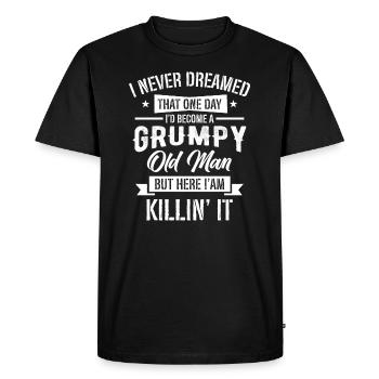 Opa Großvater Geschenkidee Become A Grumpy Old Man - T-shirt Premium bio Homme - noir - Devant - Nico (187cm)