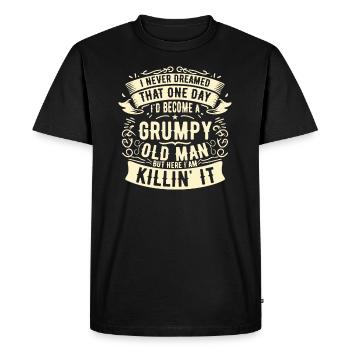 Opa Großvater Ruhestand Become A Grumpy Old Man - T-shirt Premium bio Homme - noir - Devant - Nico (187cm)