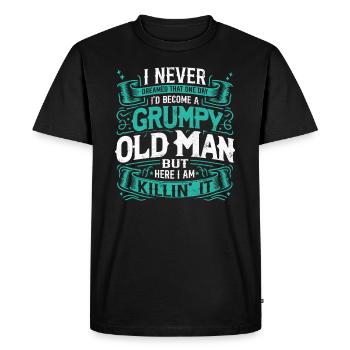 Opa Großvater Rentner Become A Grumpy Old Man - T-shirt Premium bio Homme - noir - Devant - Nico (187cm)