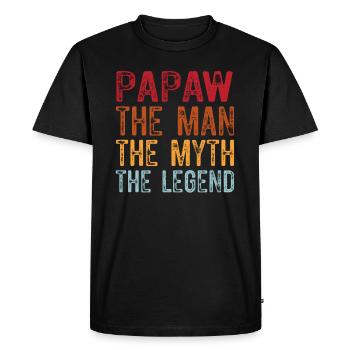 Papa Grand-père Idée Cadeau Papaw Dicton - T-shirt Premium bio Homme - noir - Devant - Nico (187cm)