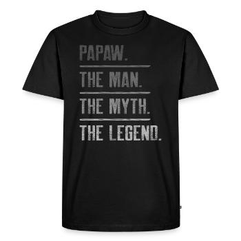 Papa Grand-père Idée Cadeau Papaw Dire Humour Père - T-shirt Premium bio Homme - noir - Devant - Nico (187cm)