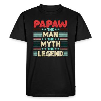 Papa Grand-père Idée Cadeau Papaw Dire Humour Père - T-shirt Premium bio Homme - noir - Devant - Nico (187cm)