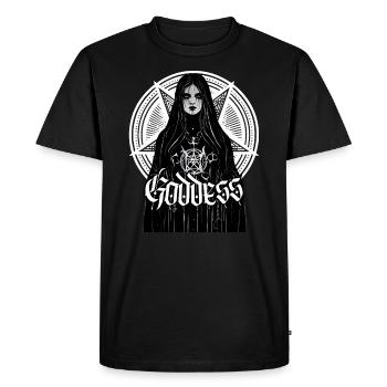 Princesse de l’enfer - T-shirt Premium bio Homme - noir - Devant - Nico (187cm)