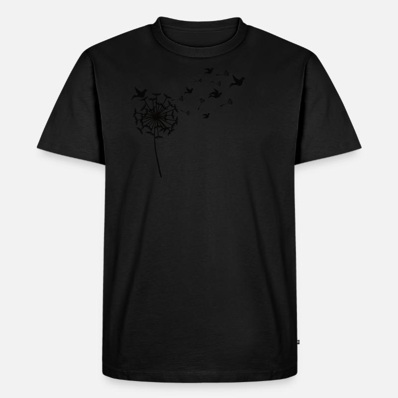 Pusteblumen werden zu Vögel - Männer Premium Bio T-Shirt - undefined