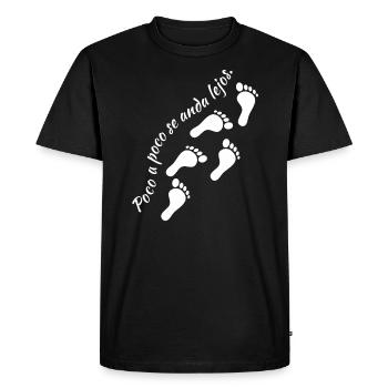 Poco a poco se anda lejos camino vida - Men's Premium Organic T-Shirt - black - Front - Nico (187cm)