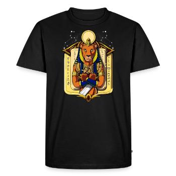 Sekhmet Déesse Egyptienne Lionne Bastet Mythologie - T-shirt Premium bio Homme - noir - Devant - Nico (187cm)