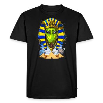 Alien Egypte Pharaon Toutankhamon Ancien Anunnaki - T-shirt Premium bio Homme - noir - Devant - Nico (187cm)