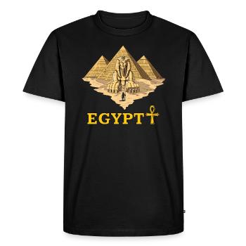 Egyptian Pyramids Sphinx Ancient Mythology - Men's Premium Organic T-Shirt - black - Front - Nico (187cm)