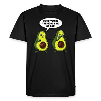 Avocat le bon genre de végétalien gras - T-shirt Premium bio Homme - noir - Devant - Nico (187cm)