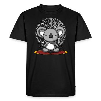 Méditation Yoga Yoga Koala Bear mignonne - T-shirt Premium bio Homme - noir - Devant - Nico (187cm)