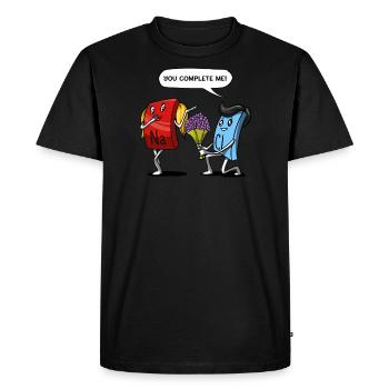 Chemistry You Complete Me Funny Science Sodium - Men's Premium Organic T-Shirt - black - Front - Nico (187cm)