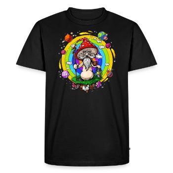 Magic Mushroom Psychedelic Fungus Shrooms Trip - Men's Premium Organic T-Shirt - black - Front - Nico (187cm)
