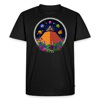 Egyptian Pyramid All Seeing Eye Psychedelic Trip - Men's Premium Organic T-Shirt - black - Front - Nico (187cm)