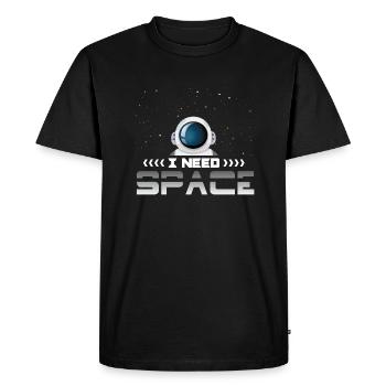 Astronaut I need space - Men's Premium Organic T-Shirt - black - Front - Nico (187cm)