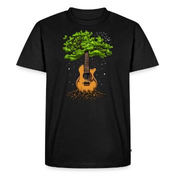 Guitare Acoustique Zen Tree Of Life - T-shirt Premium bio Homme - noir - Devant - Nico (187cm)