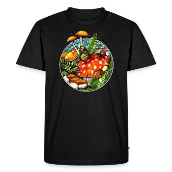 Champignons Magiques Champignons - T-shirt Premium bio Homme - noir - Devant - Nico (187cm)