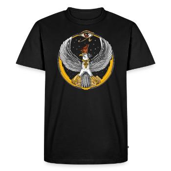 Horus dieu faucon égyptien antique - T-shirt Premium bio Homme - noir - Devant - Nico (187cm)