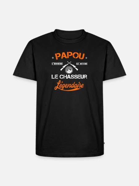 PAPOU The Legendary Hunter - Men's Premium Organic T-Shirt - black