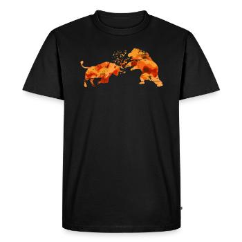 Stocks de Bull vs Bear Stocks - T-shirt Premium bio Homme - noir - Devant - Nico (187cm)