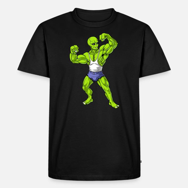 Ausländisches Eignungs-Bodybuilding - Männer Premium Bio T-Shirt - Schwarz