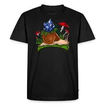 Cristaux Escargot Nature - T-shirt Premium bio Homme - noir - Devant - Nico (187cm)