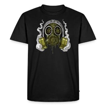 Masque à gaz Weed Stoner - T-shirt Premium bio Homme - noir - Devant - Nico (187cm)