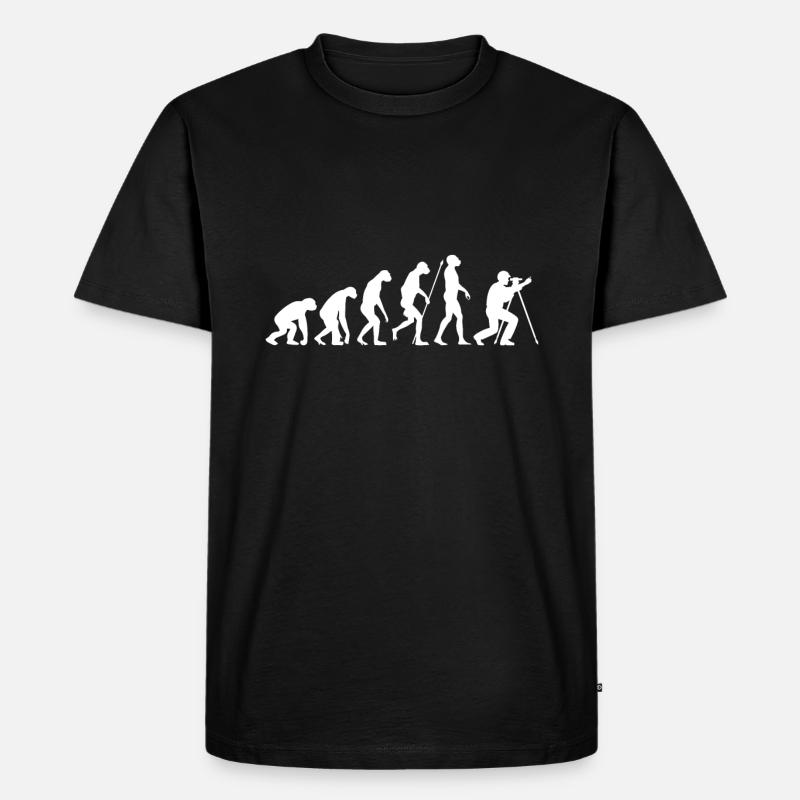 Evolution Vermesser - Männer Premium Bio T-Shirt - Schwarz