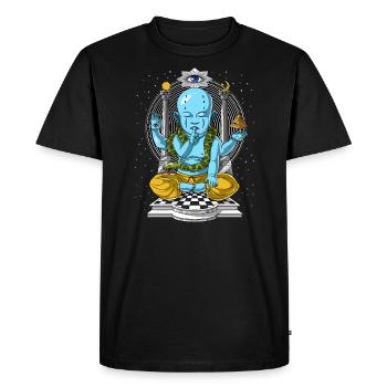 Shiva Psychedelic Meditation - T-shirt Premium bio Homme - noir - Devant - Nico (187cm)