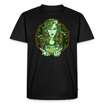 végétal d’Ayahuasca - T-shirt Premium bio Homme - noir - Devant - Nico (187cm)