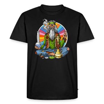 Hippie Stoner - T-shirt Premium bio Homme - noir - Devant - Nico (187cm)