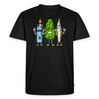 Joint de briquet Weed Bud - T-shirt Premium bio Homme - noir - Devant - Nico (187cm)
