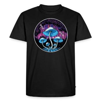 Magic Mushroom Fantasy Trip - Men's Premium Organic T-Shirt - black - Front - Nico (187cm)