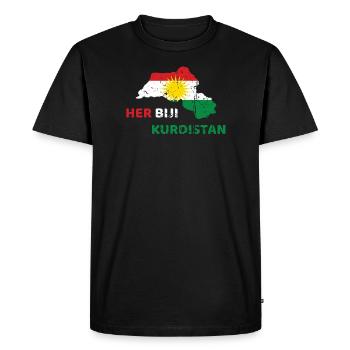 Her Biji Kurdistan - Kurdish gift with Kurdistan - Men's Premium Organic T-Shirt - black - Front - Nico (187cm)