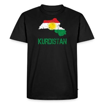Her Biji Kurdistan - Kurdish gift with - Men's Premium Organic T-Shirt - black - Front - Nico (187cm)
