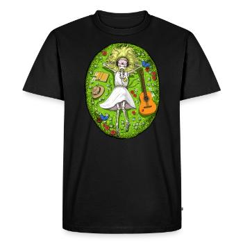 Squelette Hippie - T-shirt Premium bio Homme - noir - Devant - Nico (187cm)