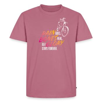 Glory stays forever Freeride - Männer Premium Bio T-Shirt - Mauve - Vorne - Nico (187cm)