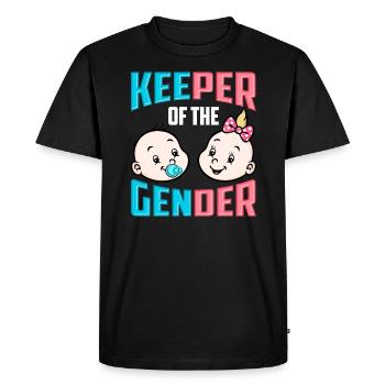 Keeper of the Gender Reveal Shirt Baby Annonceurs - T-shirt Premium bio Homme - noir - Devant - Nico (187cm)