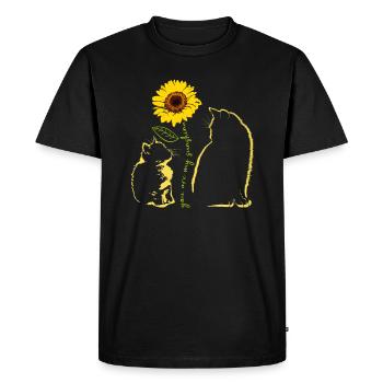 Chat vous êtes mes chats de maman de soleil - T-shirt Premium bio Homme - noir - Devant - Nico (187cm)